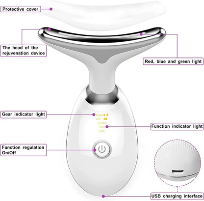 NuovaCell® Anti-Aging Facial Lifting Device with EMS, Vibration & Heat Therapy
