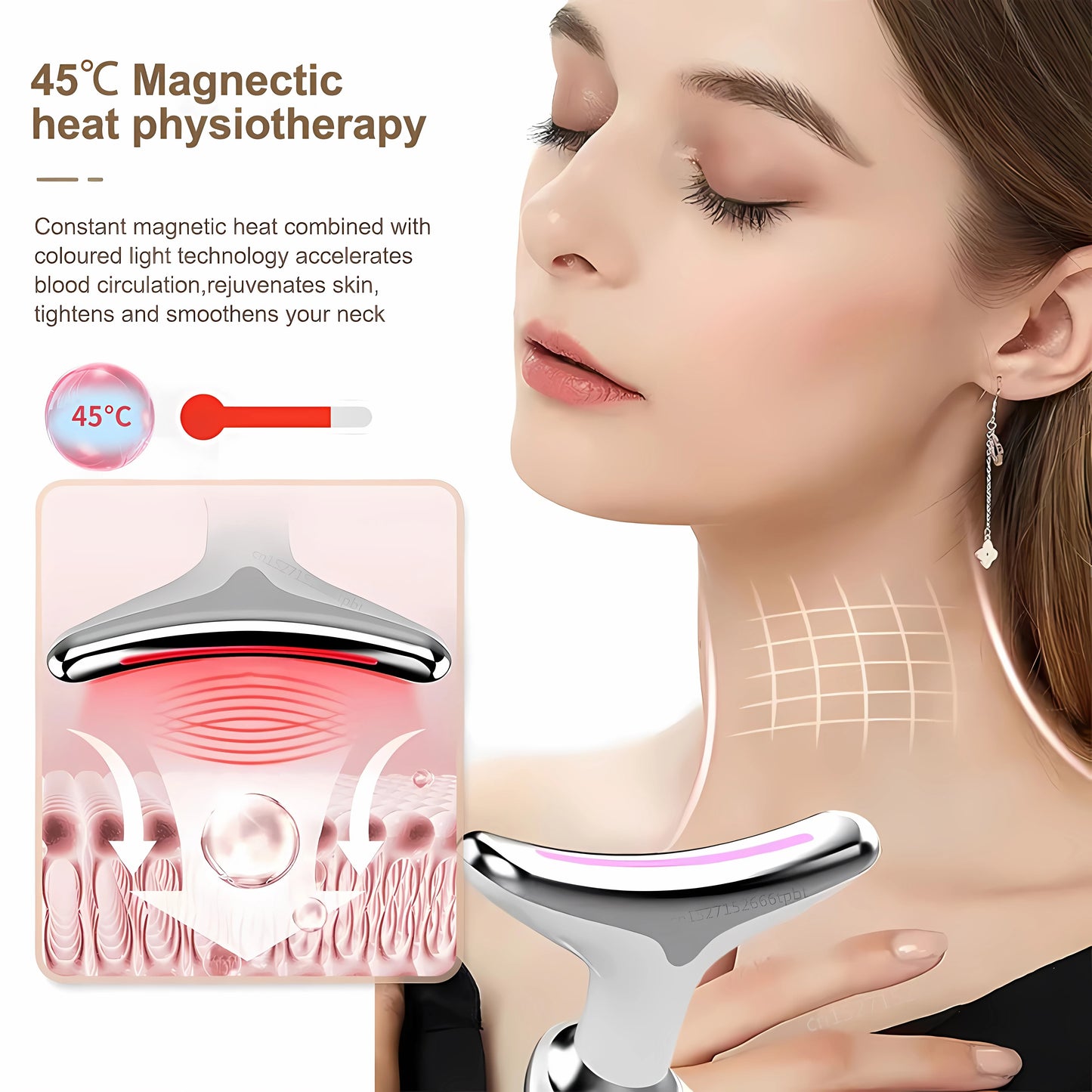 NuovaCell® Anti-Aging Facial Lifting Device with EMS, Vibration & Heat Therapy